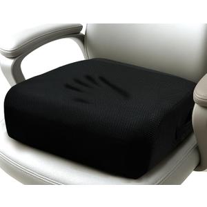 Office Chair Booster Cushion 6-Inch Extra-Thick Height Increase Seat Pad with Dual-Layer Foam & Non-Slip Bottom