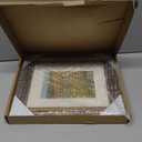 Antique Gold 8x10 Picture Frame, Ornate Embossing Frame with Paper Mat and Real Glass, Fit for 8x10 without Mat or 5x7 with Mat, Tabletop or Wall Mounting Display, Pack of 1