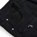 Enrica Men's Ripped Distressed Slim Fit Holes Denim Shorts (Black)