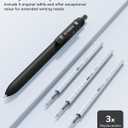 STAGEEK Black Gel Pens GX3, 6Pcs Fine Point Smooth Writing Pens with 3 Extra Refills, Black Ink Pens for Journaling, Office, Note Taking, School Supplies, Nurse Aesthetic(Black Gray White)