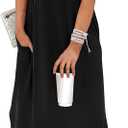 WIHOLL Summer Dresses Cap Sleeve Crewneck Maxi Long Casual Dress with Pockets Beach Vacation Sundresses 2026 Trendy