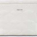 Quilted Cotton Makeup Pouch, Large Floral Makeup Bag for Women, Kawaii Travel Cosmetic Pouch Coquette Organizer Bag