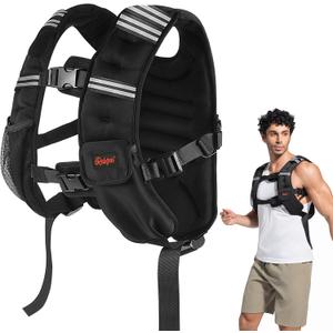 Weighted Vest, Odorless, 6 Straps Size Adjustable for Woman Men, running, walking, Jogging, Workout Strength Training (Weight Not Adjustable) (Black)