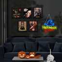 NOSUN Halloween Neon Sign Happy Halloween Wall Decor LED Lights for Bedroom Living Room Bar Office USB Powered Children Youth Hanging Light Up Sign for Halloween Decor Holiday Party Gift