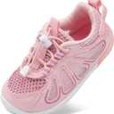 BARERUN Toddler Shoes Boy Girl Sneakers Lightweight Breathable Barefoot Running/Walking Shoes Toddler Tennis Shoes with Adjustable Tightness 153, 6.5-7 Toddler