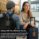 Toprank Leather Genuine Luggage Tags  Durable Leather Bag Tags for Travel, Baggage & Accessories (Black)