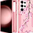 for Samsung Galaxy S22 Ultra Case - Women Cute Girls Phone Cover Cool Aesthetic Unique Design Teen Kawaii Flower Heavy Duty Protective Hard Shockproof Military Grade Funda for S22 Ultra (Blossom)