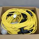 LEDIARY 100FT Construction String Lights, 10 Bulbs 100W 10500LM String Work Lights with 10 Medium Base Sockets, Linkable Jobsite Lights, Weatherproof Temporary Lighting Indoor&Outdoor