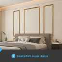 Art3d Pre-Cut Wall Molding Set of 6 pcs, Ready-to-Assemble Wainscoting Panels for Interior Wall Dcor Living Room Bedroom Accent Wall - Installed with Glue, 3 Top 3 Bottom, Antique Gold