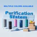 Purewell 3-Stage 0.01m Ultra-Filtration Gravity Water Filter System, NSF/ANSI 42&372 Certification, 304 Stainless Steel Countertop System with 2 Filters and Stand, Reduce 99% Chlorine, 2.25G, PW-OB