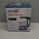 Cosori Electric Kettle, No Plastic Contact With Water, Wide Mouth For Easy Cleaning, Auto Shut Off, 1.7L Tea Kettle & Hot Water Boiler, Water Heater & Teapot, Borosilicate Glass, Black, 1500W (1.8 Quarts)