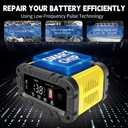 E-FAST 20A Smart Car Battery Charger, 12V 24V Maintainer & Desulfator - Compatible with LiFePO4 Lithium, AGM, Gel, SLA, Deep Cycle - High-Power Trickle Charger for Car, Truck, RV, Boat, Marine