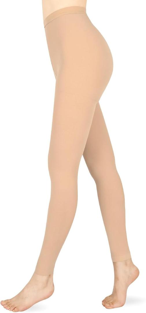 Compression Pantyhose for Women & Men, Medical Graduated Compression Stockings, Compression Tights (X-Large, 15-20mmHg Footless Beige)