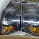 for 2006-2008 Dodge Ram 1500 2500 3500 Headlights Assembly Compatible 2007 2009 with Halogen Headlamps Amber Reflector Black Housing