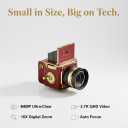 Vintage Digital Camera, 64MP 2.7K Retro Point and Shoot Camera with Autofocus, 2" IPS Waist-Level Screen & 16GB TF Card, 16X Zoom Compact Photography Camera for Beginners Kids Red