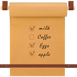 Lincia 36 Inch Kraft Paper Roll Dispenser Wall Mounted 30 Meters Brown Grocery List Note Craft Butcher Paper Roll Holder Memo Board for Wall Decor, to-do Lists, DIY Drawing, Artwork, Creative