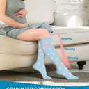 6 Pairs Compression Socks for Women & Men 15-20mmHg Graduated Support Knee High Socks for Nurses, Travel, Athletic (Small-Medium, 03 Assort - Colored Flower)