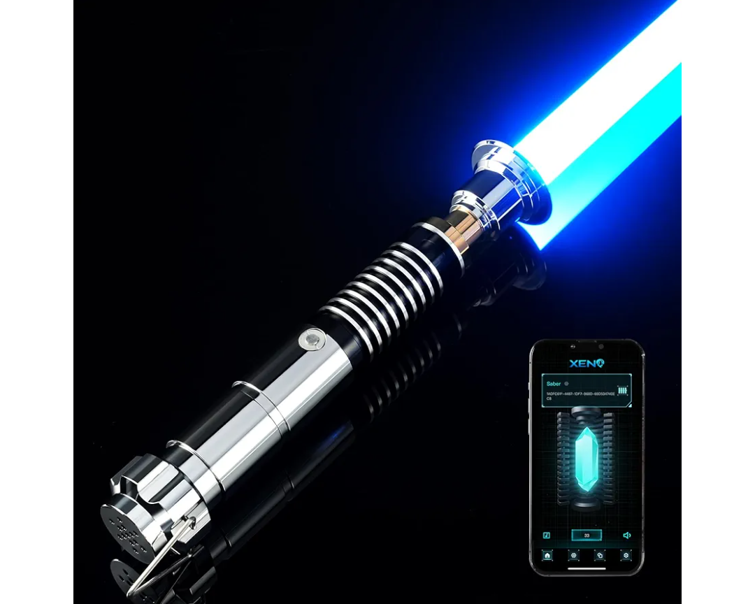 DAMIENSABER Upgrade RGB3.0 Smooth Swing Motion Control Dueling Light Saber, 16 Sound Fonts Luke Light Saber with 16 RGB Solid and Infinite Color Changing, Rechargeable Metal Hilt for Adults