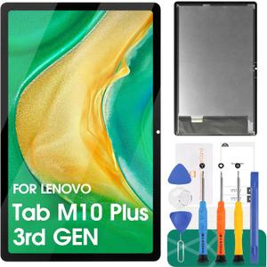 for Lenovo Tab M10 Plus 3rd GEN TB125FU TB128FU Screen Replacement for Lenovo Tab M10 Plus 3rd GEN LCD Display Digitizer Touch Screen Assembly Repair Kits 10.61"(Black