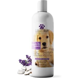 Lillian Ruff PRO Formula Ultra Concentrated Dog Shampoo  Makes 4 Gallons/30 Bottles, 30:1 Dilution, Professional Pet Shampoo for Sensitive Skin | Deodorizing & pH-Balanced Made in USA 16.9oz