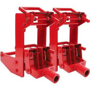 2 Pack Cast Iron Wall Jack, Heavy-Duty Portable Wall Jacks Works with 1-1/2" x 3-1/2" Fir Poles or 1" OD Steel Pipes, for Framing, Lifting Wall Beams, Rated Capacity 1,000 lbs, Red