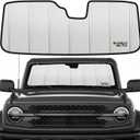 2021-2025 Bronco Windshield Sun Shade Compatible for 2021-2025 Ford Bronco (Does Not Fit Bronco Sport) Upgraded 6 Layers Accordion-Folding Front Sun Visor with Storage Bag
