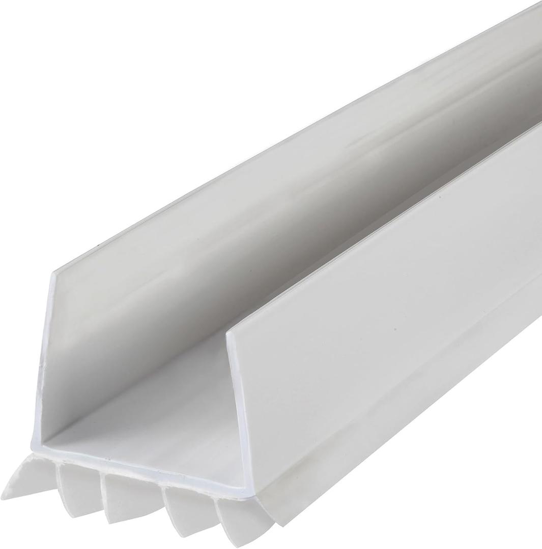 M-D Building Products Vinyl Cinch® U-Shape Door Bottom Seal, Slide-On Weatherstripping Draft Stopper, Easy to Install, Fits 36” x 1-3/4” Doors, Fills 3/8”- 3/4” Gaps, 2 Pack of 43336, White