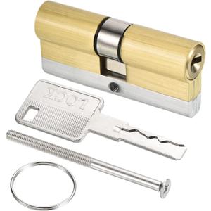 PATIKIL 35/35 (70mm Overall) European Double Lock Cylinder, Door Cylinder Lock with 8 Keys for Wooden Doors, Aluminum Doors