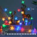 2 x ANJAYLIA Star Lights 20 FT 40 LED Battery Operated String Lights Waterproof Battery Power Star Fairy Lights for Bedroom Indoor & Outdoor, Party, Ramadan, Christmas Decorations Multicolor