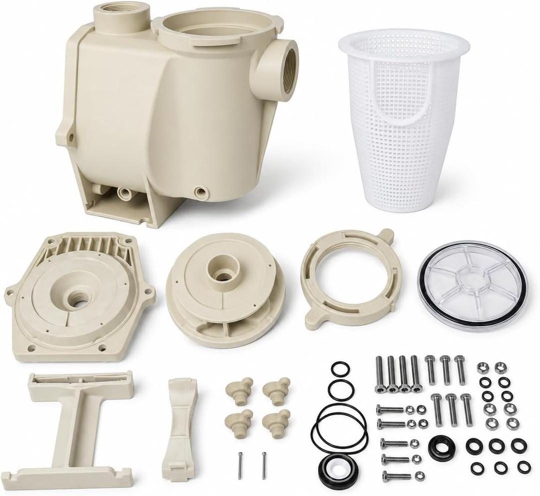 357149 Replacement Kit,Complete Wet End Replacement Kit Compatible with Pentair Whisperflo & Intelliflo 3HP Pool Pumps – Includes Pump Housing, Seal Plate, Diffuser, Basket, Hardware Kit & More