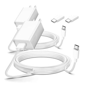 2 Pack Charging Power Cable Cord 9V for Arlo Pro/Pro2, Q, GO, Essential Spotlight XL/XL 2nd, Wyze Cam Pan v3 v2, Blink, Yi Home Camera, Kasa Wall Charger Adapter Replacement (5 Feet)