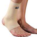 SPOTBRACE Ankle Brace Compression Sleeve(2 PACK),Breathable Ankle Support For Men Women, Foot Compression Sock for Swelling, Plantar Fasciitis, Sprain (Nude) S/M