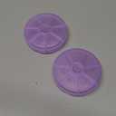 Portable Weekly Pill Organizer 7 Day Pills Container, Round Pill Case Travel Friendly, Daily Week Pill Reminder Case, BPA-Free Vitamin, Supplement, Fish Oil, Medication Planner (Purple)