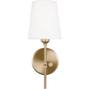 Generation Lighting 4187201-848 1-Light Baker Bath Fixture Wall Lamp Satin Brass 4187201-848 | Bathroom Light Fixture for Home Decor | Wall Sconce Vanity Light Fixture and Bathroom Accessory