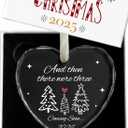 Heart's Sign Glass Christmas Pregnancy Ornament 2025 | Unique Christmas Pregnancy Announcement | Bump's First Xmas Announcement | Baby on The Way