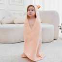 Mooreeke 2 Pack Toddler Towels - 100% Cotton Toddler Hooded Towels - Soft Baby Bath Towel with Hood for Newborn - Comfort Towel for Baby Girls and Boys - Animal Shaped (Puppy & Fox)