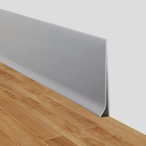 LSGCQ Vinyl Baseboard Molding Trim 4 Inch Self-Adhesive Vinyl Wall Base Peel and Stick Baseboard Trim Vinyl Cove Base Molding Trim for Home Office Floor Walls, 20Ft, Gray - Pack of 2