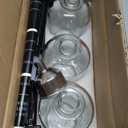 Coffee Syrup Dispenser for Coffee Bar, Glass Syrup Dispenser with 1/4oz Large Capacity Pump, Coffee Syrup Pump Dispenser Bottle for Coffee Station, Coffee Bar Organizer, Black with Tray,16.9oz