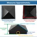 Nominal 4.5" x4.5" Plastic Pyramid Vinyl Fence Post Cap with Pre-Drilled Hole Black or White Multiple Quantities (8, Black)