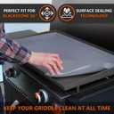 36" Silicone Griddle Mat for Blackstone 36 Inch Grill, Heavy Duty Food Grade Silicone Griddle Cover, Protect Your Grill from Dirt & Rust All Year Round (Gray)