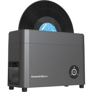 Ultrasonic Vinyl Record Cleaner- 40kHz Ultrasonic Vinyl Record Cleaning Machine with Auto Drying, Vinyl Record Cleaner Kit with Filters, (HG01 Dark Gray, 12 Inch)