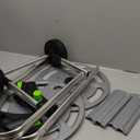 Garden Hose Reel Cart, Holds 75-150 Feet of 5/8-Inch Hose, Portable Hose Reel Cart With Wheels,Adjustable Handrail, Quick Hose Connector (Original, Silver)