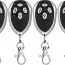 Kingdder 4 Pcs 4 Channels Gate Opener Remote Compatible with Aleko LM123 433.92mhz Garage Door Remote Control Transmitter with Keychain for a Variety of Doors, Easy Programming
