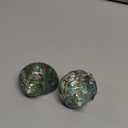 PEPPERLONELY 2 PC Natural Large Hermit Crab Shells, Green Blue Gade Turbo, 2-1/2 Inch ~ 3 Inch