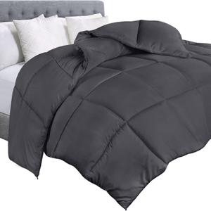 Utopia Bedding Comforter Duvet Insert, Quilted Comforter with Corner Tabs, Box Stitched Down Alternative Comforters King Size (Grey) (King (Pack of 1))
