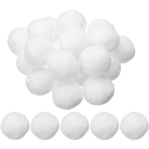 PATIKIL 2inch Pom Poms for Crafts, 20pcs Large Pompoms for Crafts Puff Balls Bulk High Elasticity Fuzzy Balls for Hats Christmas Art DIY, White