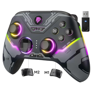 EasySMX X15 PC Controller - Enhanced Wireless Bluetooth Controller with Hall Joysticks/Hall Triggers/RGB Lighting - No Stick Drift, No Dead Zone - Work for Windows PC, Android, Steam and Switch