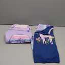 Eddie Bauer Girls' Pajama Set - 4 Piece Matching Fleece Graphic Pajama Tops and Pajama Pants for Girls (8-10, Pastel Lilac)