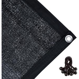 Agfabric 70% Sunblock Shade Cloth with Grommets for Garden Patio 10 X 12, Black