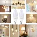 GOSCHE E12 Led Ceiling Fan Light Bulbs, 6W B11 Led Bulb Replace 60 Watts Incandescent, 550 LM, 2700K Warm White, Type B Light Bulb for Chandelier Lamp, Non-Dimmable Candle Lightbulbs,6-Pack
